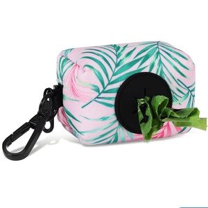 NWOT tropical Doggy Poop bag keychain dispenser